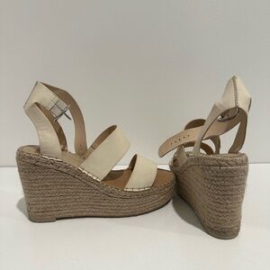 Dolce Vita Cream Platform Wedge Sandals